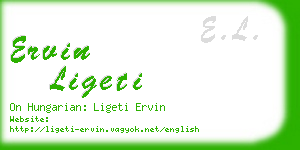 ervin ligeti business card